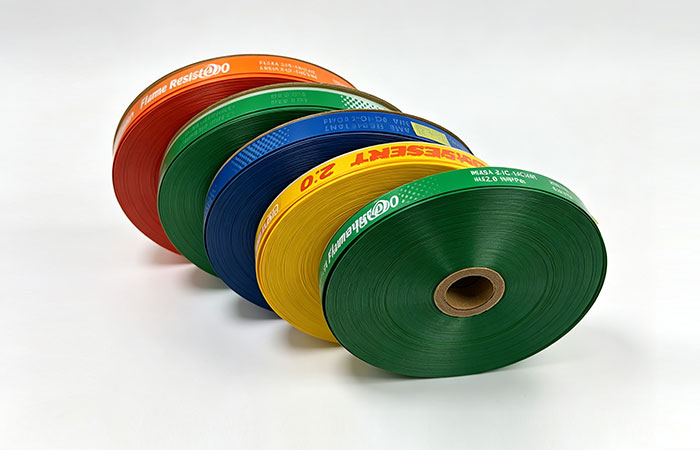 Roll ng hose layline printing film tape para sa pagmarka ng bulkanisasyon ng goma hose Roll ng hose layline printing film tape para sa pagmarka ng bulkanisasyon ng goma hose